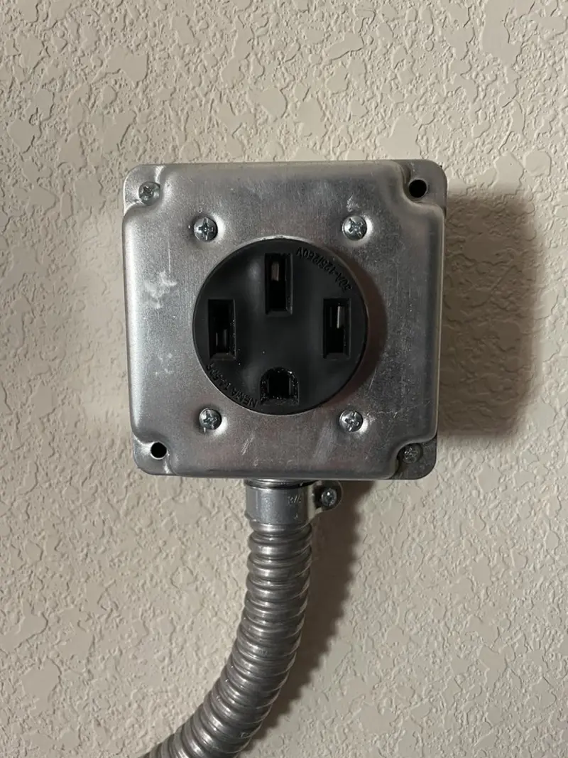 NEMA 14-50 outlet installed for Electrical Panel Upgrade in Guilford